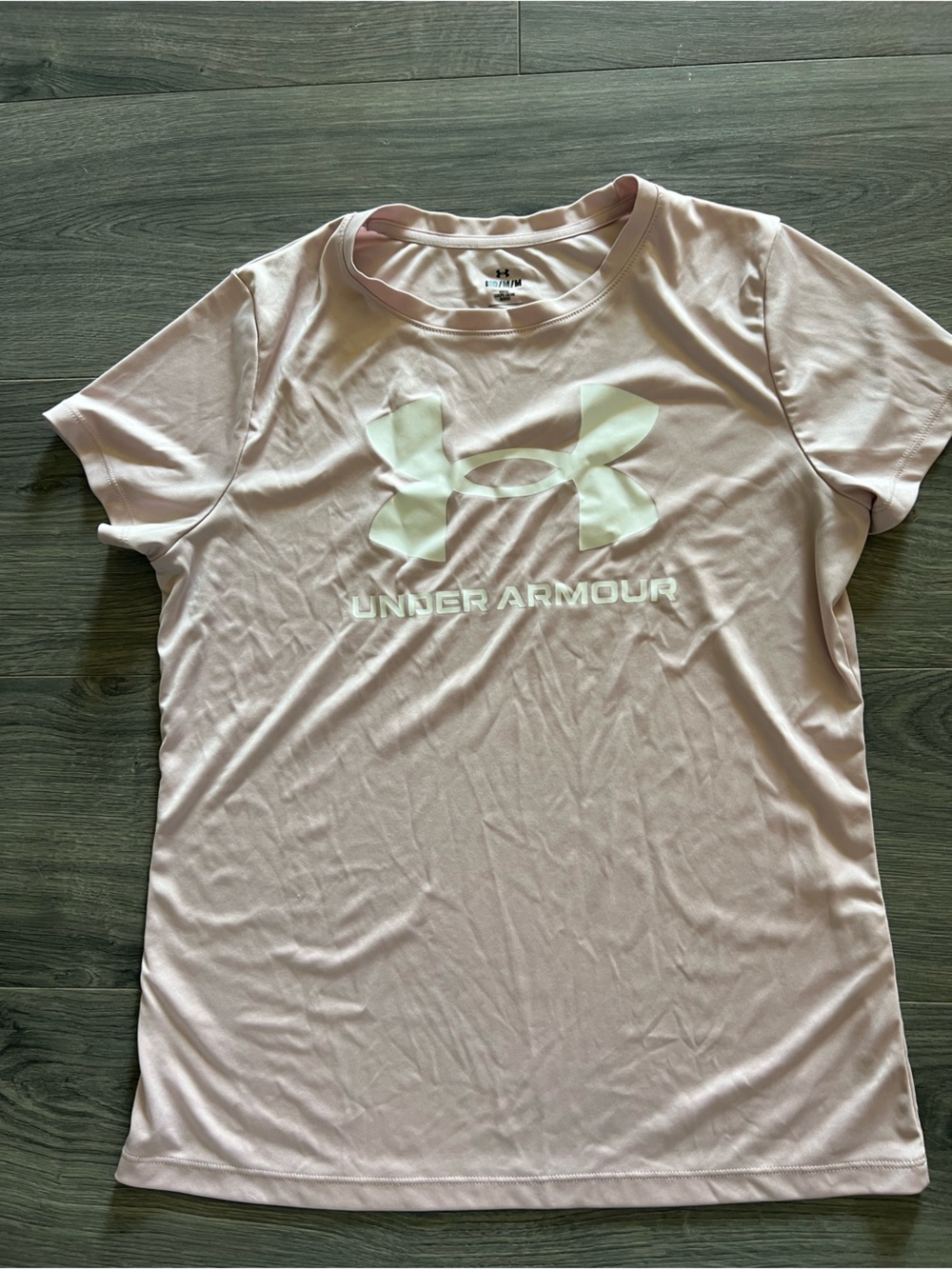 Under Armour Women's Pale Pink Logo Short Sleeve Tee